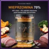 Kłaczek Menu Wieprzowina 400 g — mokra karma dla psa w szklanym słoiku, 70% mięsa